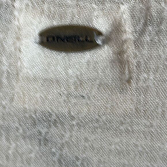 O’Neill Creme Sheer Modal Long Sleeve Beach Boho Blouse M - Picture 6 of 12